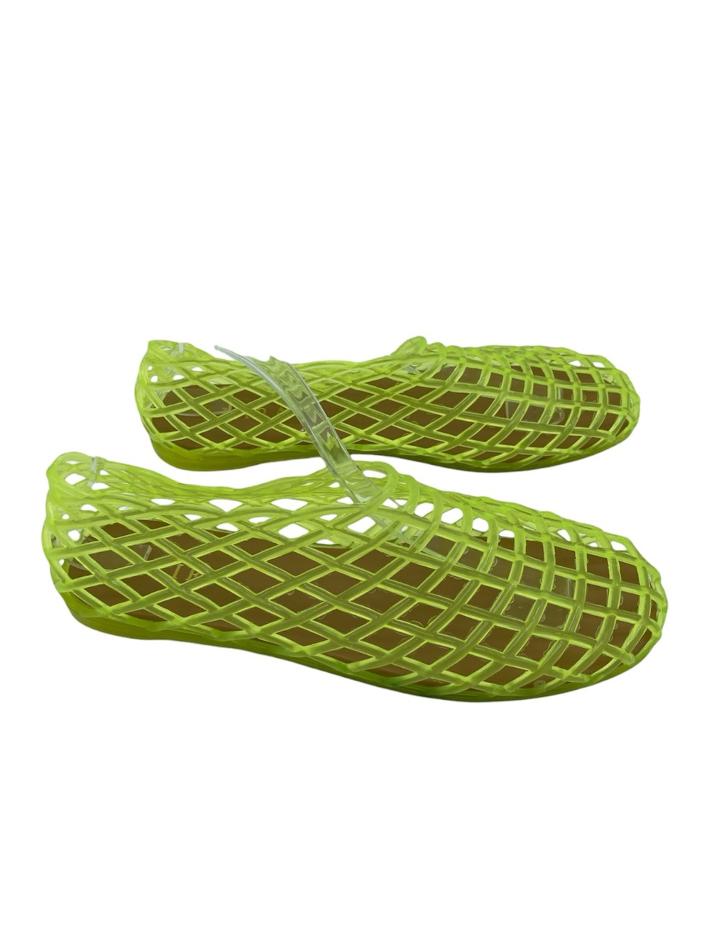 NWOT Akira Neon Green Jelly Flats